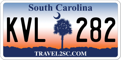SC license plate KVL282