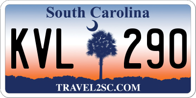 SC license plate KVL290