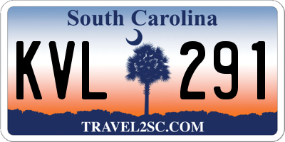 SC license plate KVL291