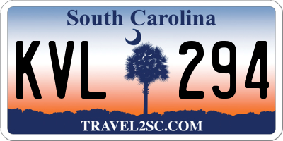 SC license plate KVL294