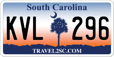 SC license plate KVL296