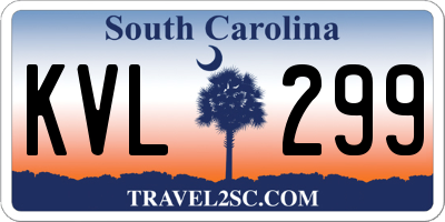 SC license plate KVL299