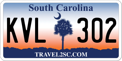 SC license plate KVL302
