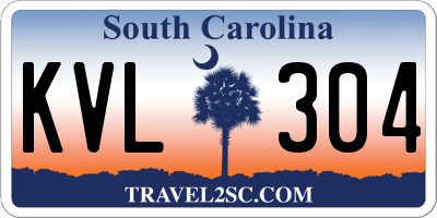 SC license plate KVL304