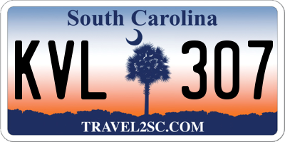 SC license plate KVL307
