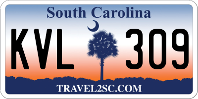 SC license plate KVL309