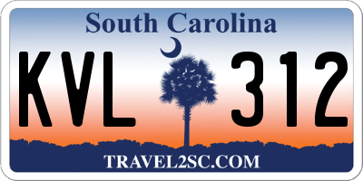 SC license plate KVL312