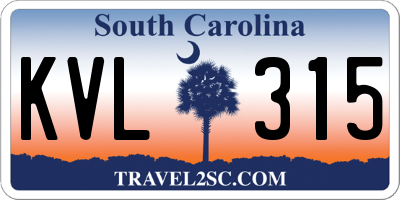 SC license plate KVL315