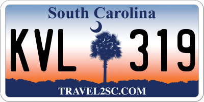 SC license plate KVL319