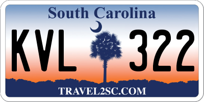SC license plate KVL322