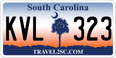 SC license plate KVL323