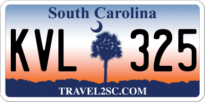 SC license plate KVL325