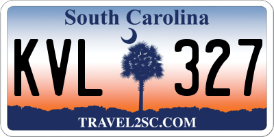 SC license plate KVL327