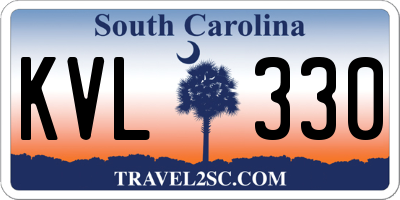 SC license plate KVL330