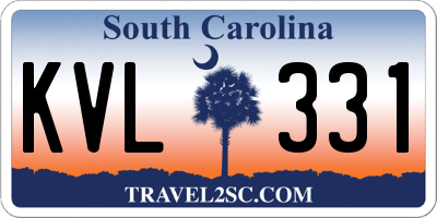 SC license plate KVL331