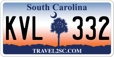 SC license plate KVL332