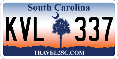 SC license plate KVL337
