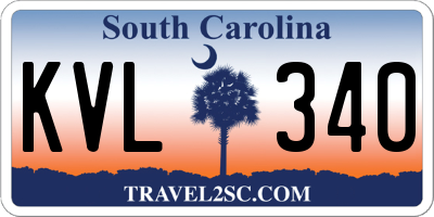 SC license plate KVL340