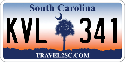SC license plate KVL341