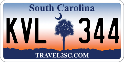SC license plate KVL344