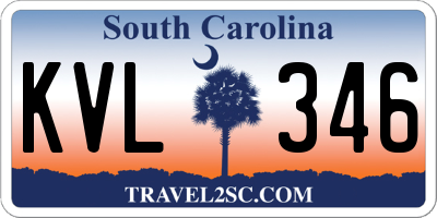 SC license plate KVL346