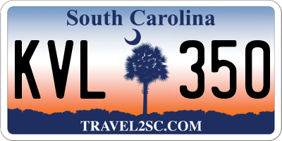 SC license plate KVL350