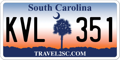 SC license plate KVL351