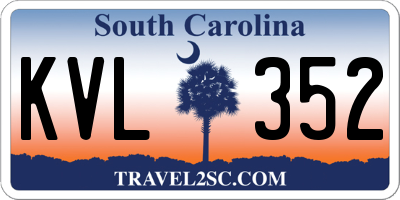 SC license plate KVL352