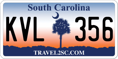 SC license plate KVL356