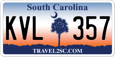 SC license plate KVL357