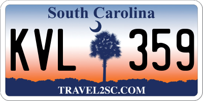 SC license plate KVL359