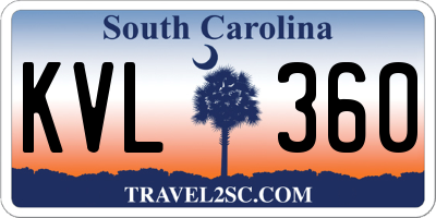 SC license plate KVL360