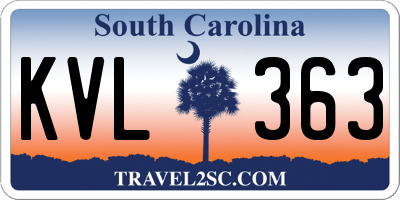 SC license plate KVL363