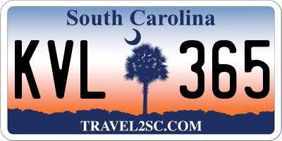 SC license plate KVL365