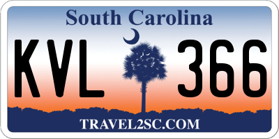 SC license plate KVL366