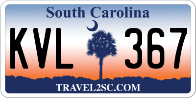 SC license plate KVL367