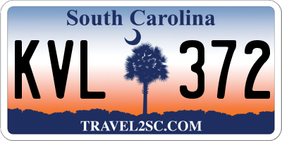 SC license plate KVL372