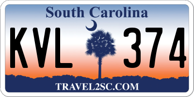 SC license plate KVL374
