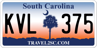 SC license plate KVL375