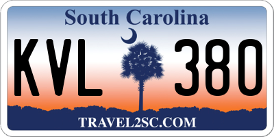 SC license plate KVL380