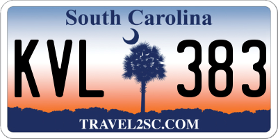 SC license plate KVL383