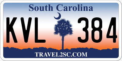 SC license plate KVL384