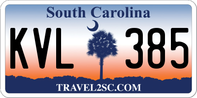 SC license plate KVL385