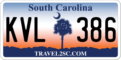 SC license plate KVL386