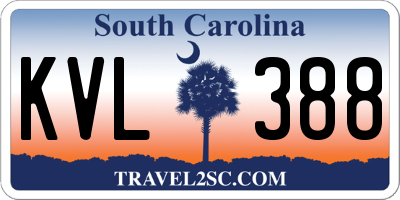 SC license plate KVL388