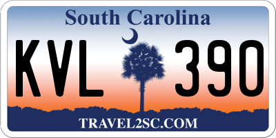 SC license plate KVL390