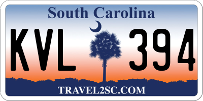 SC license plate KVL394