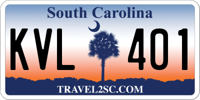SC license plate KVL401
