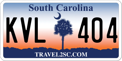 SC license plate KVL404