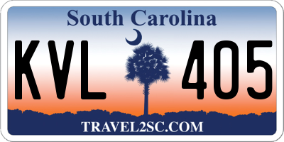 SC license plate KVL405